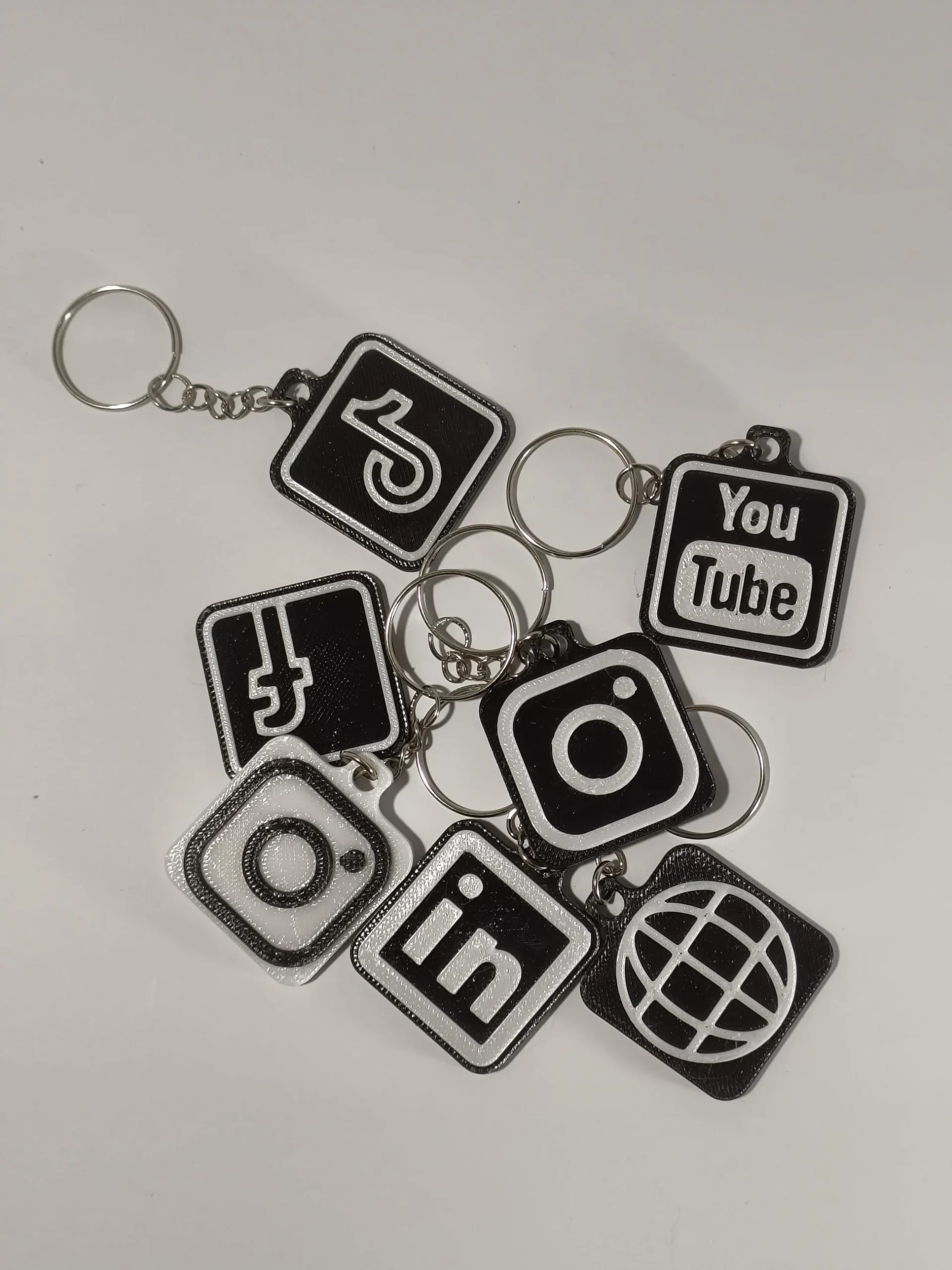 social media keychain nfc tag